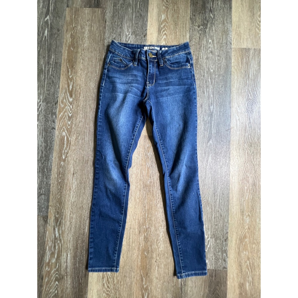 YMI WannaBettaButt Skinny Jeans Womens 5 Blue Mid Rise Stretch Denim 3874